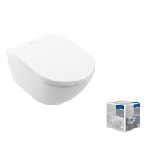 Унитаз подвесной безободковый Villeroy & Boch Subway 3.0 370х560х360 мм альпийский белый 4670TS01