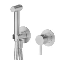 Смеситель с гигиеническим душем Newform X-STEEL 316 шланг 120 см Stainless steel 69681EX.50.050