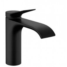 Смеситель для раковины Hansgrohe Vivenis 110 однорычажный без сливного гарнитура матовый черный 75022670