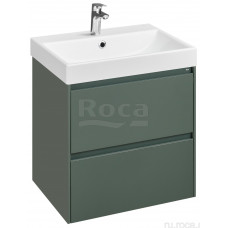 Тумба под умывальник подвесная Roca Ona 585x450x565 мм 2 ящика Зеленый матовый A857613513