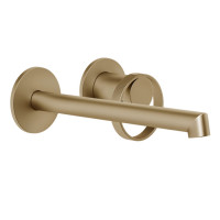 Смеситель для раковины настенный Gessi Anello Warm Bronze Brushed PVD 63383#726