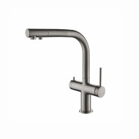 Смеситель для кухни Aquanet Европа под фильтр оружейная сталь AQ1385BGM
