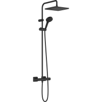 Душевая система hansgrohe Vernis Shape Showerpipe 230 EcoSmart с термостатом черный матовый 26429670