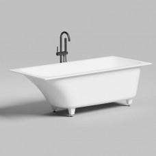 Ванна встраиваемая Salini Orlanda Kit 170х75х60 см S-Stone белый матовый 102127M