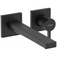 Смеситель для раковины hansgrohe Tecturis E 225 мм настенный на 2 отверстия внешняя часть черный матовый 73051670