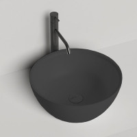 Раковина накладная Salini Alda 02 42.5х42.5х15.5 см S-Sense черный RAL 9005 1102110GRF