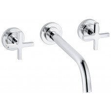 Смеситель для раковины Kludi Nova Fonte Classic настенный на 3 отверстия 240 мм комплект 201460520