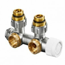 Узел нижнего подключения Oventrop Multiblock T угловой 1/2 x 3/4 никелированный 1184084 Узел нижнего подключения Oventrop Multiblock T угловой 1/2 x 3/4 никелированный 1184084
