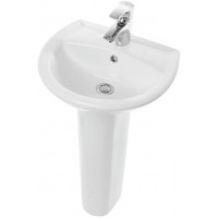 Умывальник пьедестальный Sanita Luxe Attica 48 белый WB.PD/Attica/48-C/WHT.G/S1