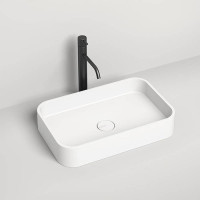 Раковина накладная Salini Callista 54.5х34.5х10 см S-Sense белый глянцевый 1101104G