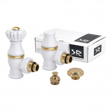 Комплект вентилей SR Rubinetterie Liberty 1/2 x 3/4 угловой белый 0320-2000V00A RAL 9010