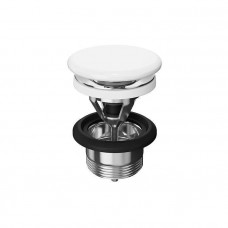 Донный клапан Kerama Marazzi клик-клак для раковины белый глянцевый DRR.2\WHT
