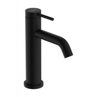 Смеситель для раковины hansgrohe Tecturis S 110 однорычажный со сливным гарнитуром матовый черный 73310670