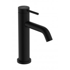 Смеситель для раковины hansgrohe Tecturis S 110 однорычажный со сливным гарнитуром матовый черный 73310670
