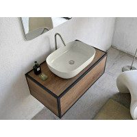 Раковина накладная Scarabeo Glam 56x39 см без отверстия для смесителя Pearl 1804/41