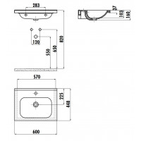 Раковина мебельная Creavit IDEAL 60 60x45 см белая ID060-00CB00E-0000
