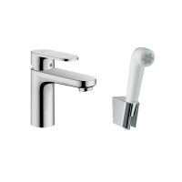Смеситель для раковины Hansgrohe Vernis Blend с гигиеническим душем и шлангом 1600 мм 71215000