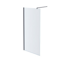 Душевая перегородка Aquanet Walk In WIW 10020BL 1000x2000 мм с держателем черный профиль AQ WIW 10020BL
