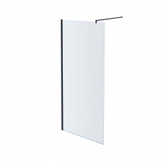 Душевая перегородка Aquanet Walk In WIW 10020BL 1000x2000 мм с держателем черный профиль AQ WIW 10020BL