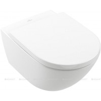 Унитаз подвесной Villeroy & Boch Subway 3.0 375x560 мм CeramicPlus с сиденьем 4670TSR1