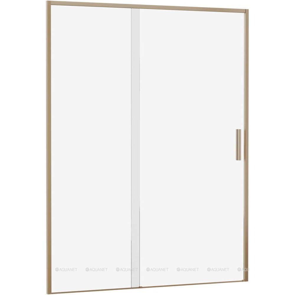 Душевая дверь в нишу Aquanet Pleasure Evo 1500 мм золотой никель Easy Clean AE65-N150-GBT