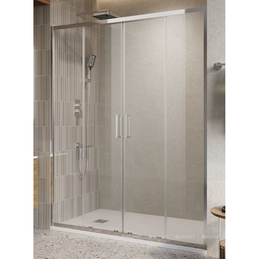 Душевая дверь в нишу BelBagno LUCE 160 см хром прозрачное стекло LUCE-BF-2-160-C-Cr
