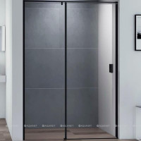 Душевая дверь в нишу Cezares URBAN B-12 150 см профиль черный URBAN-B-12-150-C-NERO