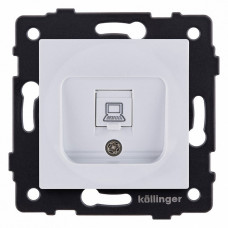 Розетка Ethernet RJ-45 без рамки Kollinger  REA-018WH