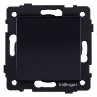 Выключатель проходной одноклавишный без рамки Kollinger  REA-R-003BK