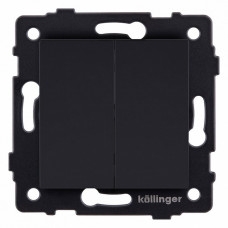 Выключатель двухклавишный без рамки Kollinger  REA-S-011BM