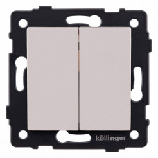 Выключатель двухклавишный без рамки Kollinger  REA-S-011CM