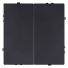 Выключатель двухклавишный без рамки Kollinger Eclipse EC-004BK