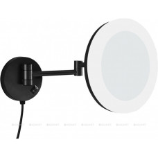 Зеркало косметическое Aquanet 1806DMB подвесное с LED 20 см черный матовый 1806DMB