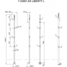 Полотенцесушитель электрический Allen Brau Liberty L 1659х182 мм графит браш 7.33001-GM