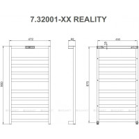 Полотенцесушитель электрический Allen Brau Reality 900х472 мм черный матовый 7.32001-31