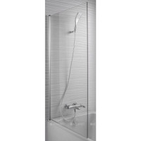Душевая шторка на ванну Jacob Delafon Struktura 140x80 см профиль хром E6D042-GA