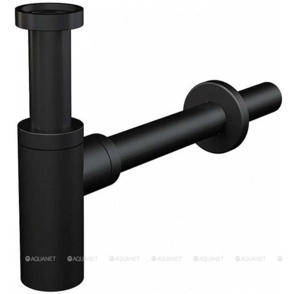 Сифон для умывальника AlcaPlast A400BLACK Design 32 мм круглый черный A400BLACK