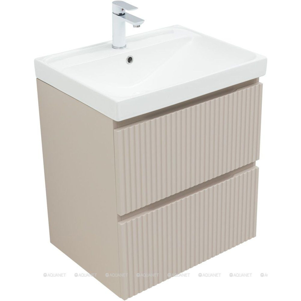 Тумба под раковину Aquanet Джейн 60 Flat бежевый 00343975