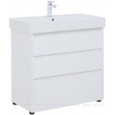 Тумба под раковину Aquanet Nova Lite 85 3 ящика белый глянец Slim Synergy 00302475