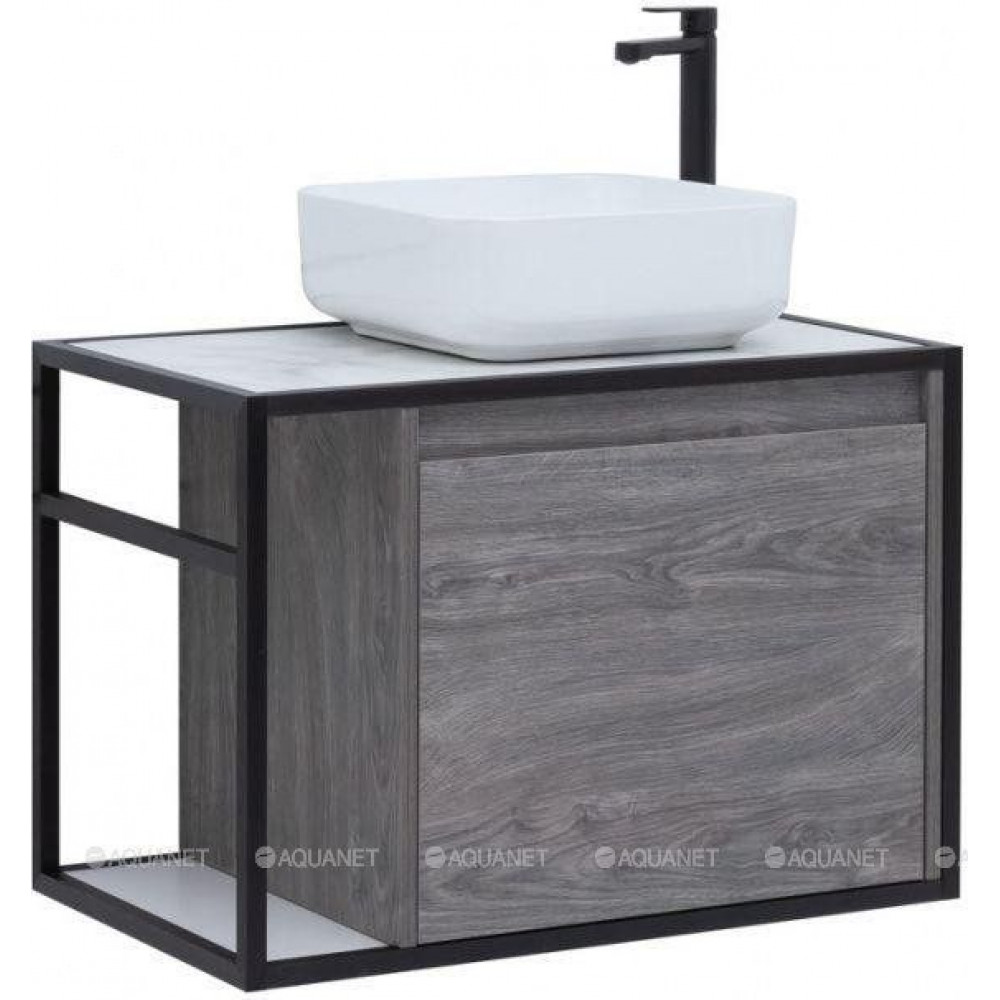 Тумба под раковину Aquanet Nova Lite LOFT 75 R дуб рошелье 00261653