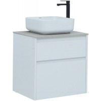 Тумба с раковиной Aquanet Nova Lite 60 2 ящика белый глянец 00245240