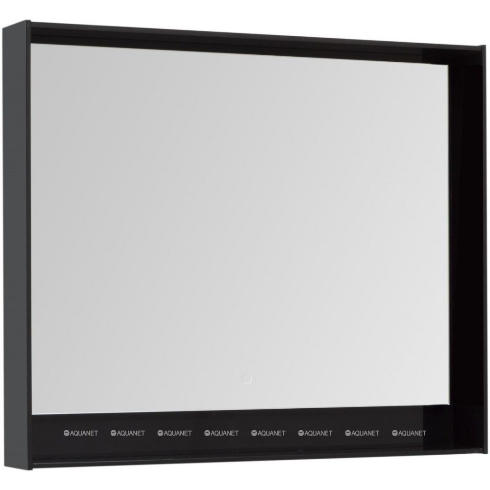 Зеркало Aquanet Милан 100 LED черный глянец 00306375