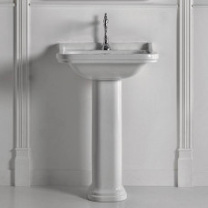 Раковина Kerasan Waldorf 60х55 см 1 отверстие с пьедесталом керамическая белый/хром 4140K1/417001 Раковина Kerasan Waldorf 60х55 см 1 отверстие с пьедесталом керамическая белый/хром 4140K1/417001