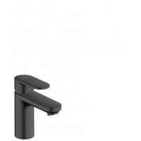 Смеситель для раковины Hansgrohe Vernis Blend 100 однорычажный со сливным гарнитуром матовый черный 71551670