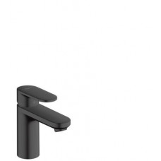 Смеситель для раковины Hansgrohe Vernis Blend 100 однорычажный со сливным гарнитуром матовый черный 71551670