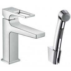 Смеситель для раковины hansgrohe Metropol 177 мм с гигиеническим душем 74522000