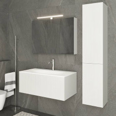 Комплект мебели для ванной Tiffany World Shape 102x52 см подвесной белый матовый SHAP100-B/547001 RAL 9003