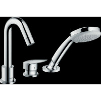 Смеситель для ванны Hansgrohe Logis на 3 отверстия комплект 71310000/13437180