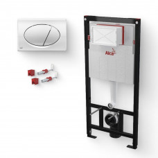 Система инсталляции AlcaPlast Sadromodul AM101/1120 с кнопкой M71 хром AM101/1120/M71 Система инсталляции AlcaPlast Sadromodul AM101/1120 с кнопкой M71 хром AM101/1120/M71