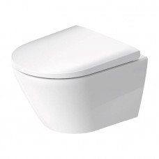 Унитаз подвесной Duravit D-Neo 48x37 см безободковый с сиденьем микролифт белый 45880900A1